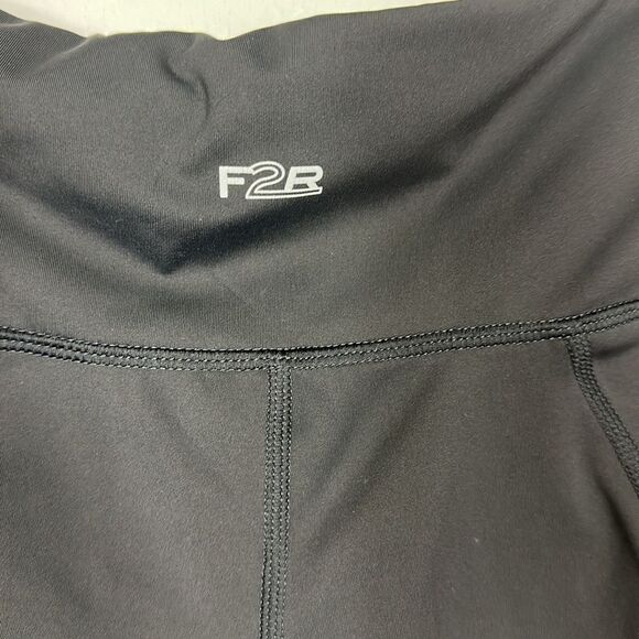 Fit2Run Black Mesh Panels Mid Rise 7/8 Leggings Size S - Picture 4 of 9